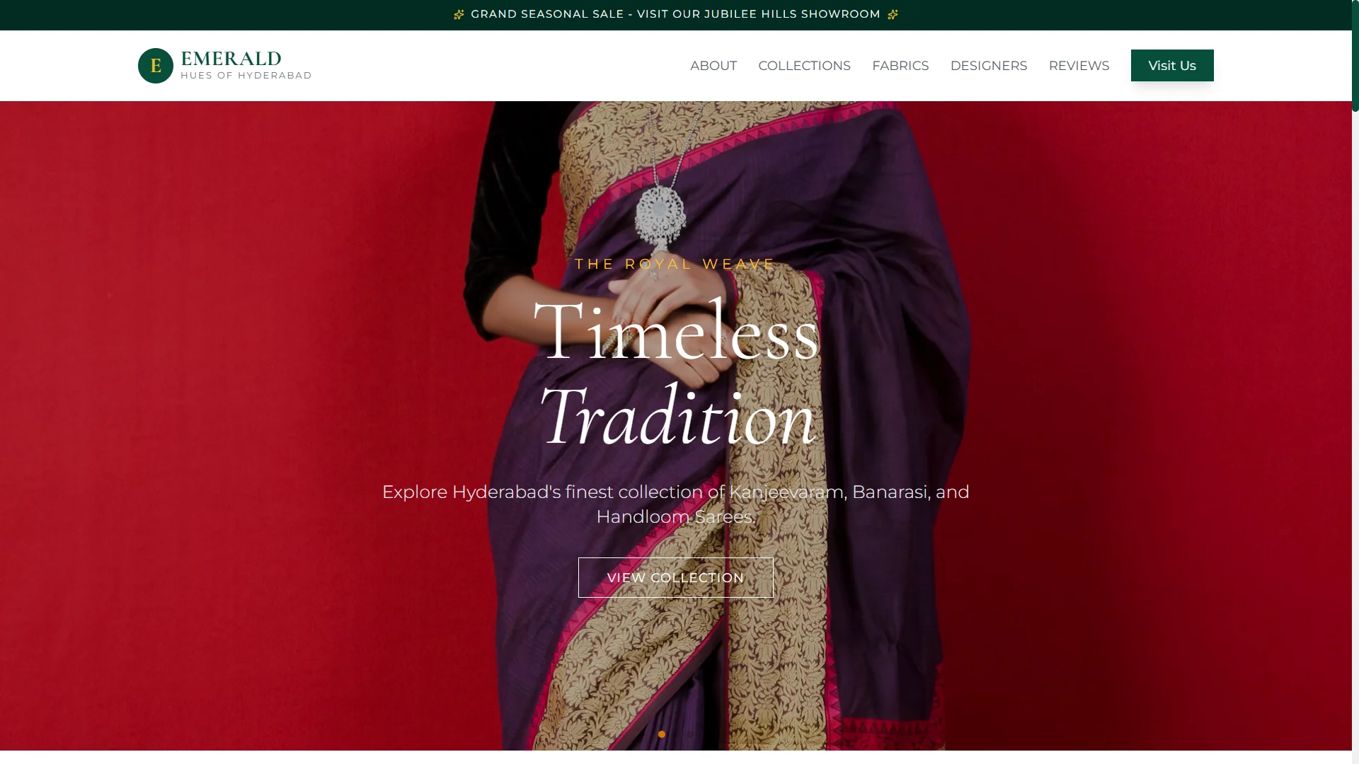 Emerald - Cloth Showroom website